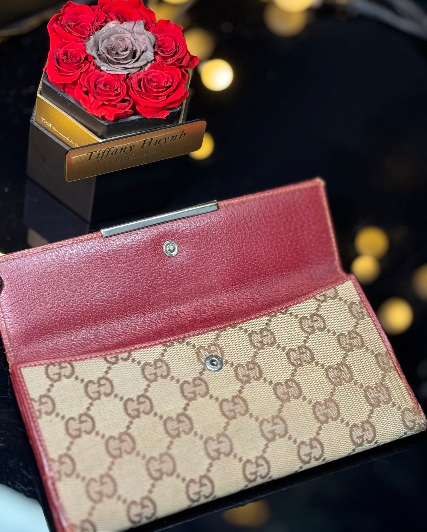 Gucci Monogram Continental Flap Wallet