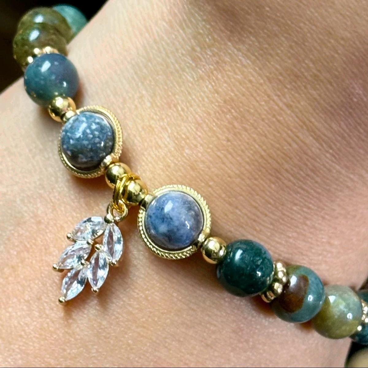 Indian Agate Crystal Bracelet