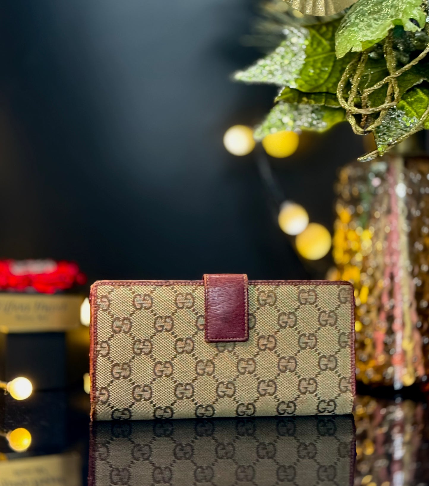 Gucci Monogram Continental Flap Wallet