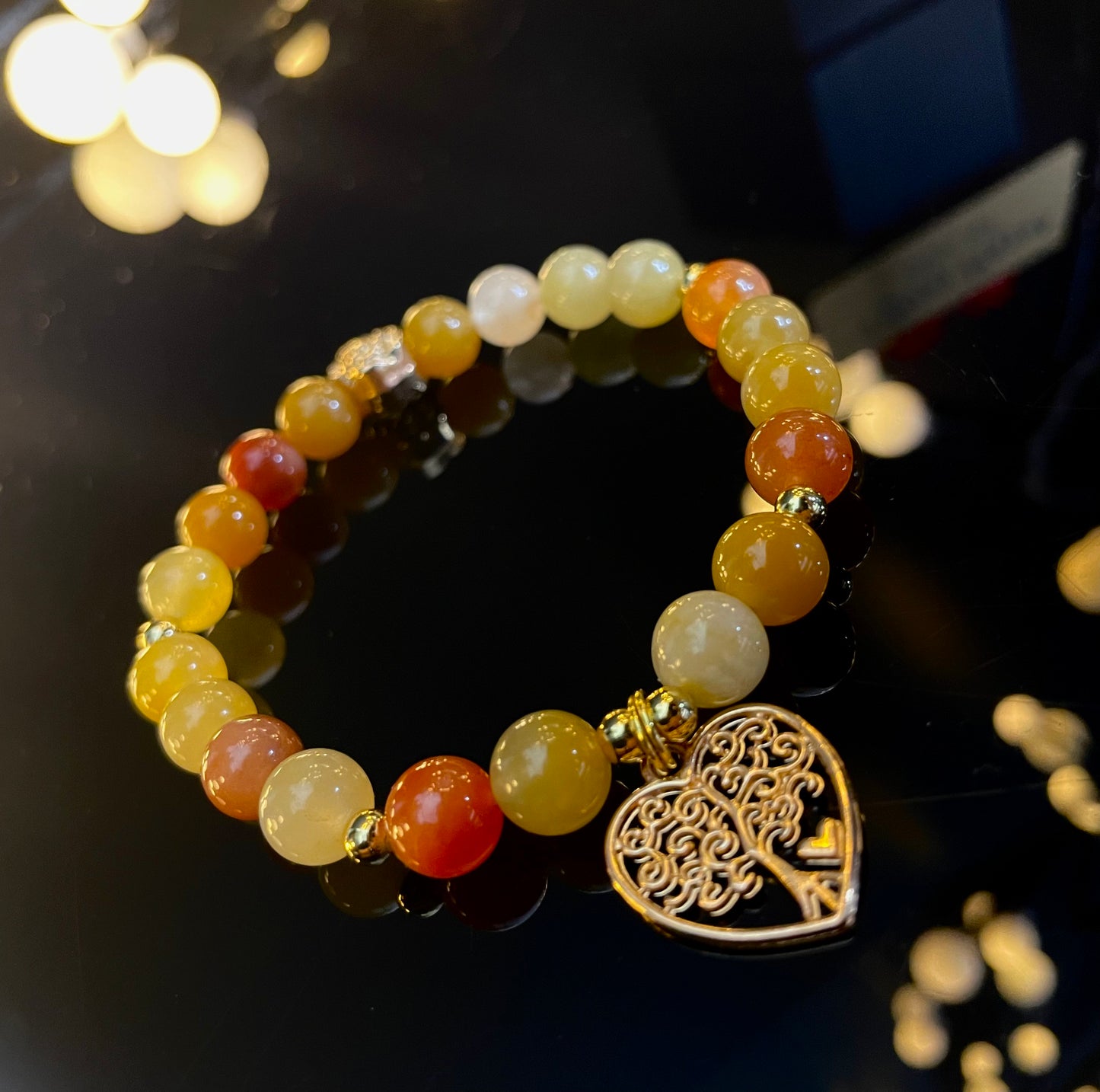 Golden Silk Jade Bracelet