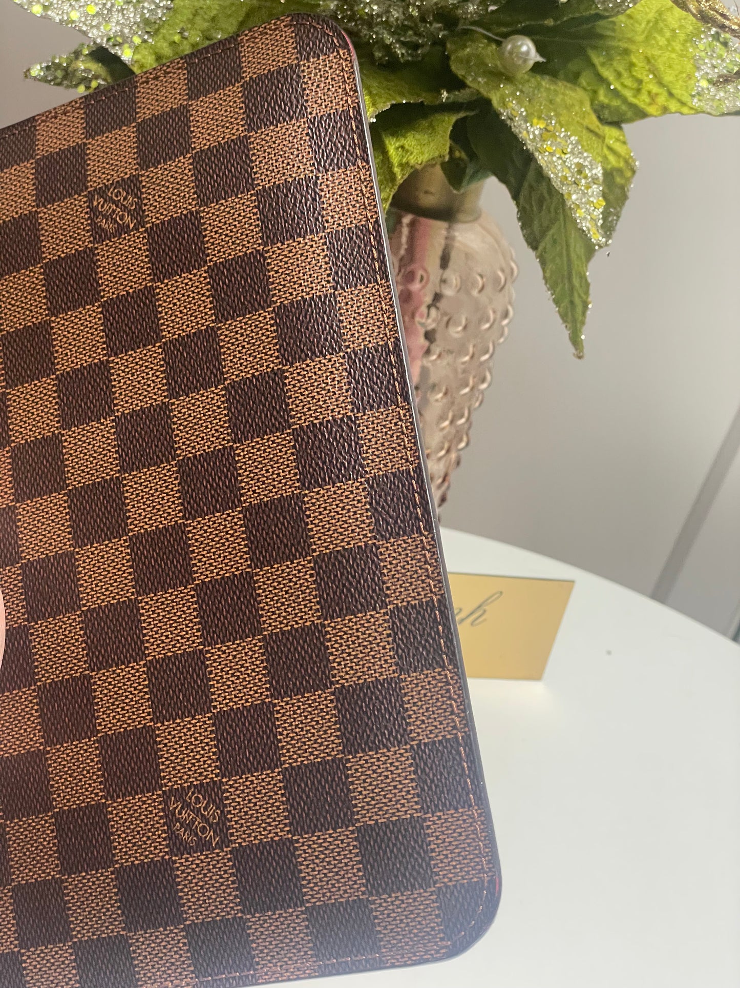 Authentic Louis Vuitton Damier Ebene Neverfull Pouch MM/GM