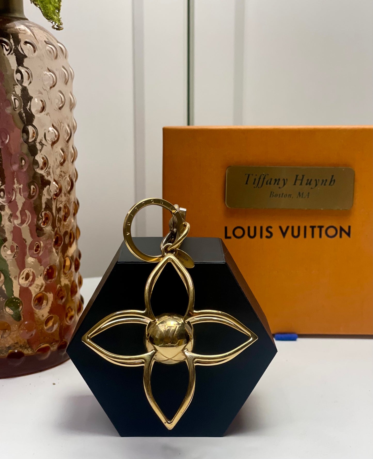 Authentic Louis Vuitton Gold Sphere Charm