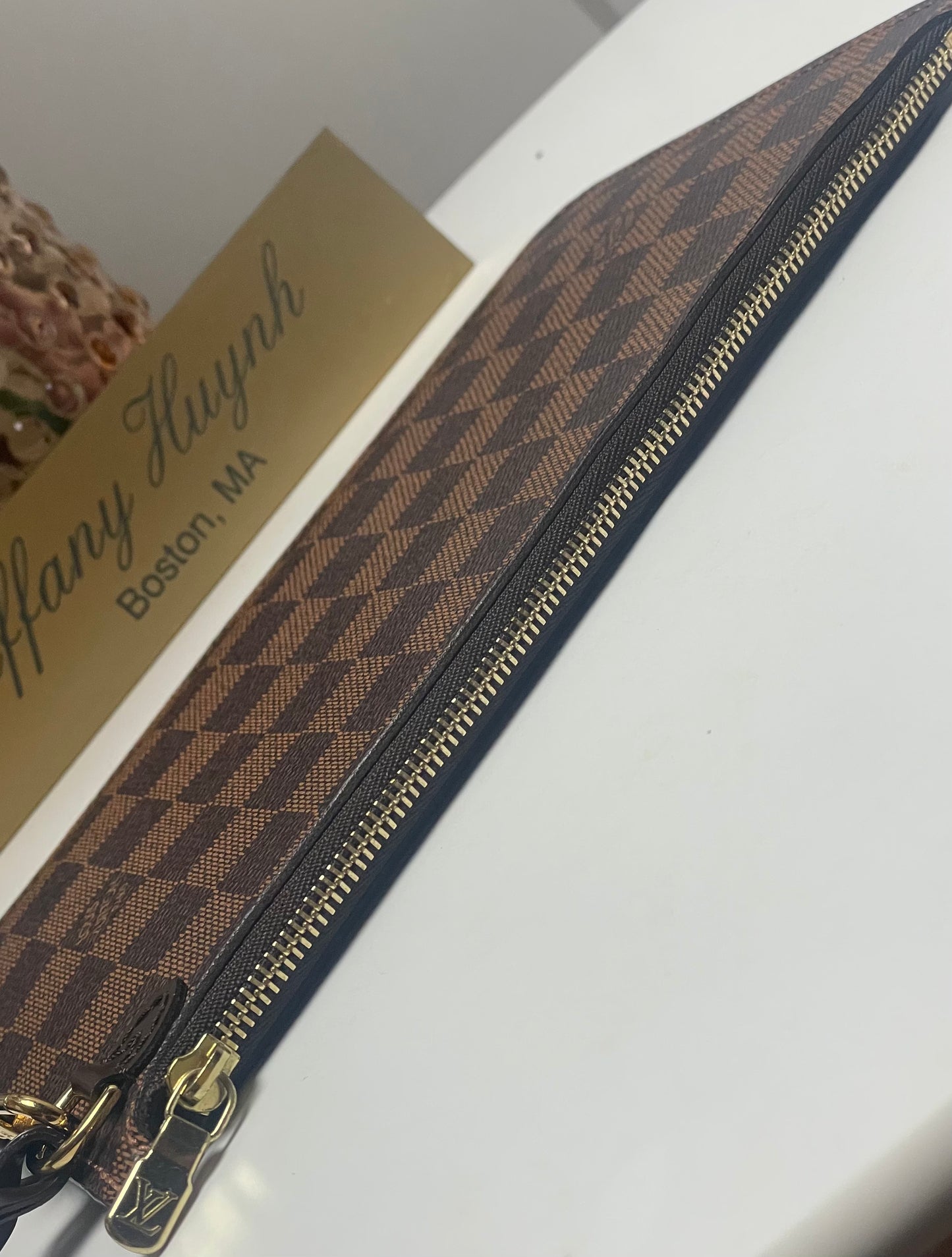 Authentic Louis Vuitton Damier Ebene Neverfull Pouch MM/GM