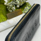 Authentic Chloe Black Leather Zip Around Wallet