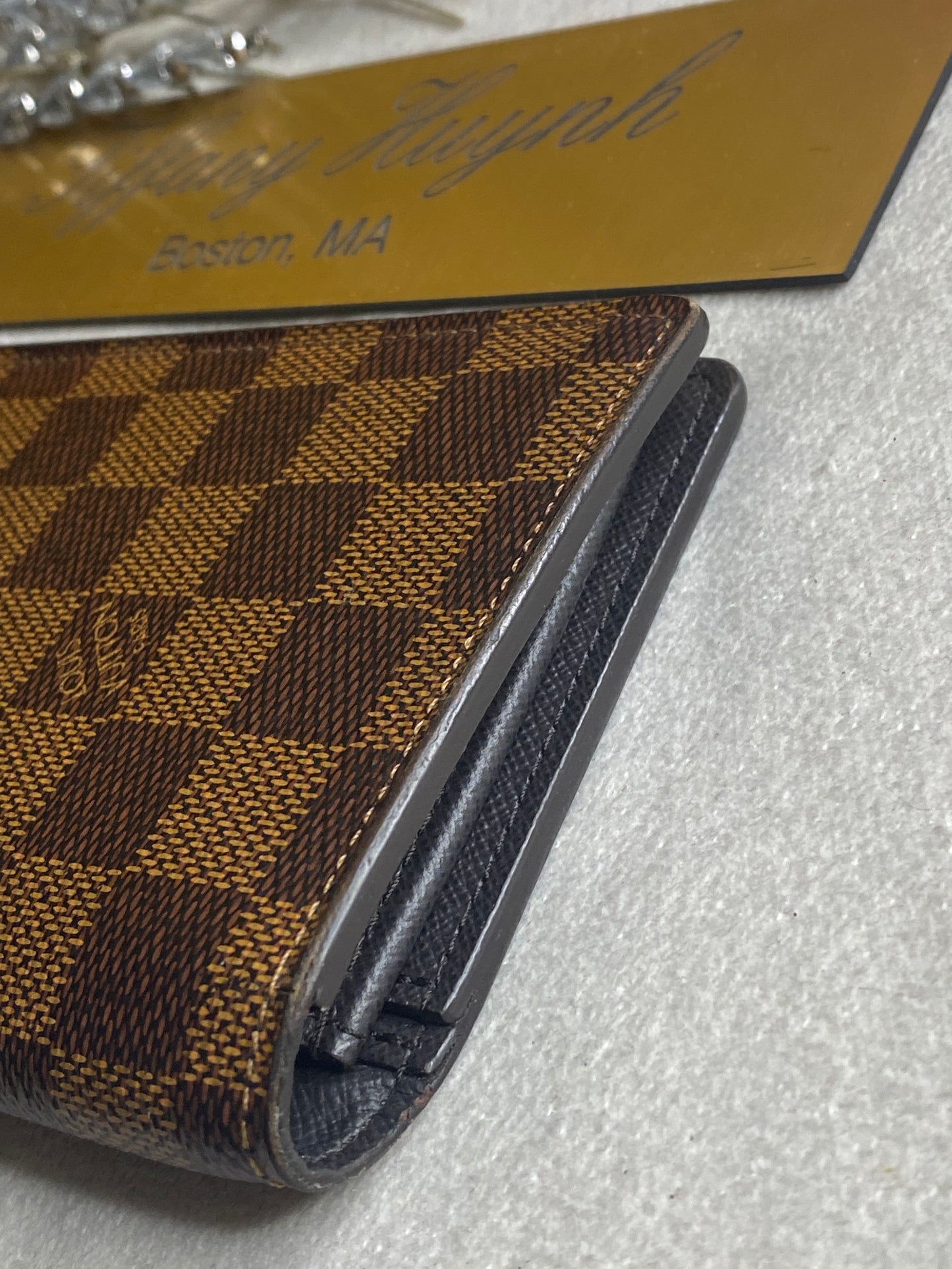 Authentic Louis Vuitton Damier Ebene Brazza Wallet