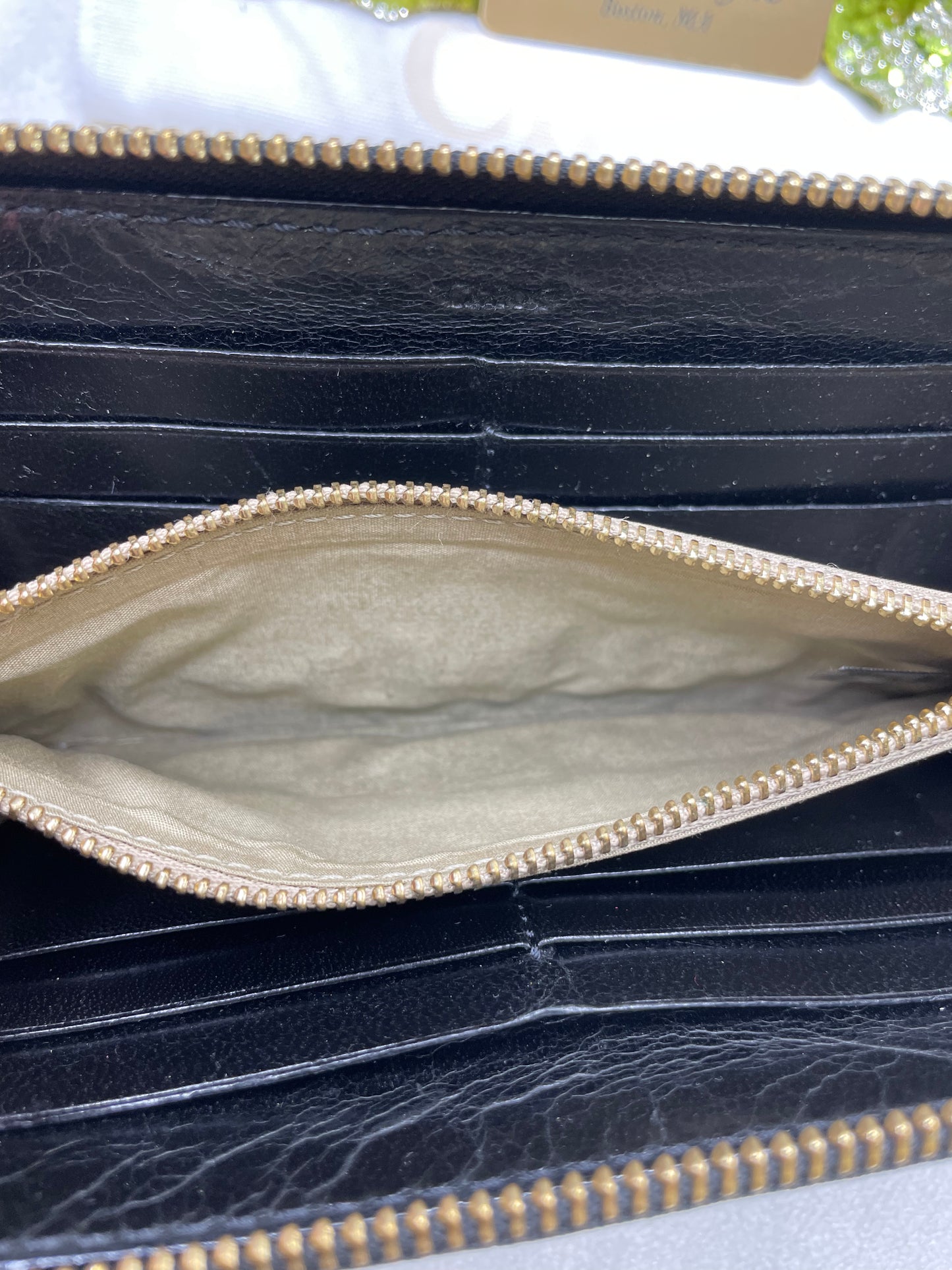 Authentic Chloe Black Leather Zip Around Wallet